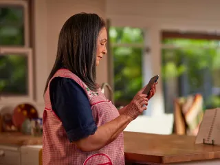 Woman looking at phone