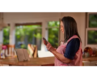 Woman looking at phone